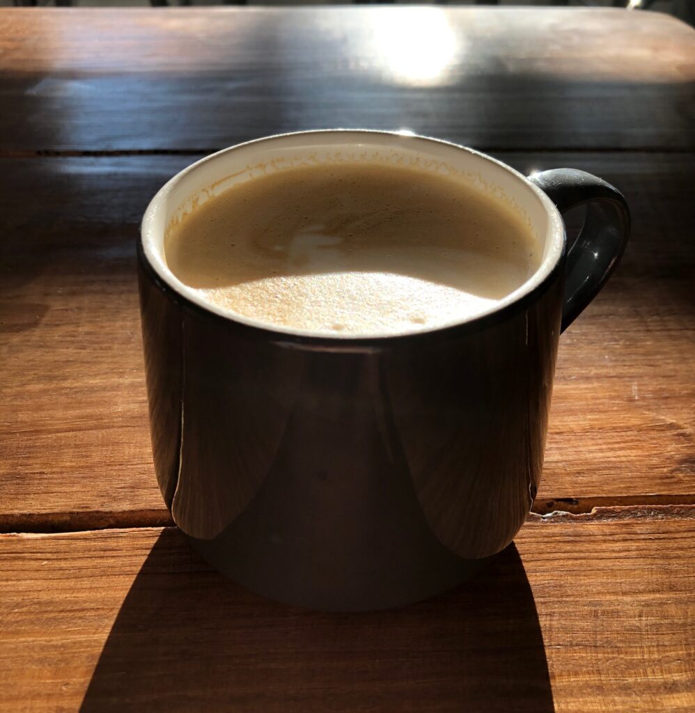 evening cafe latte
